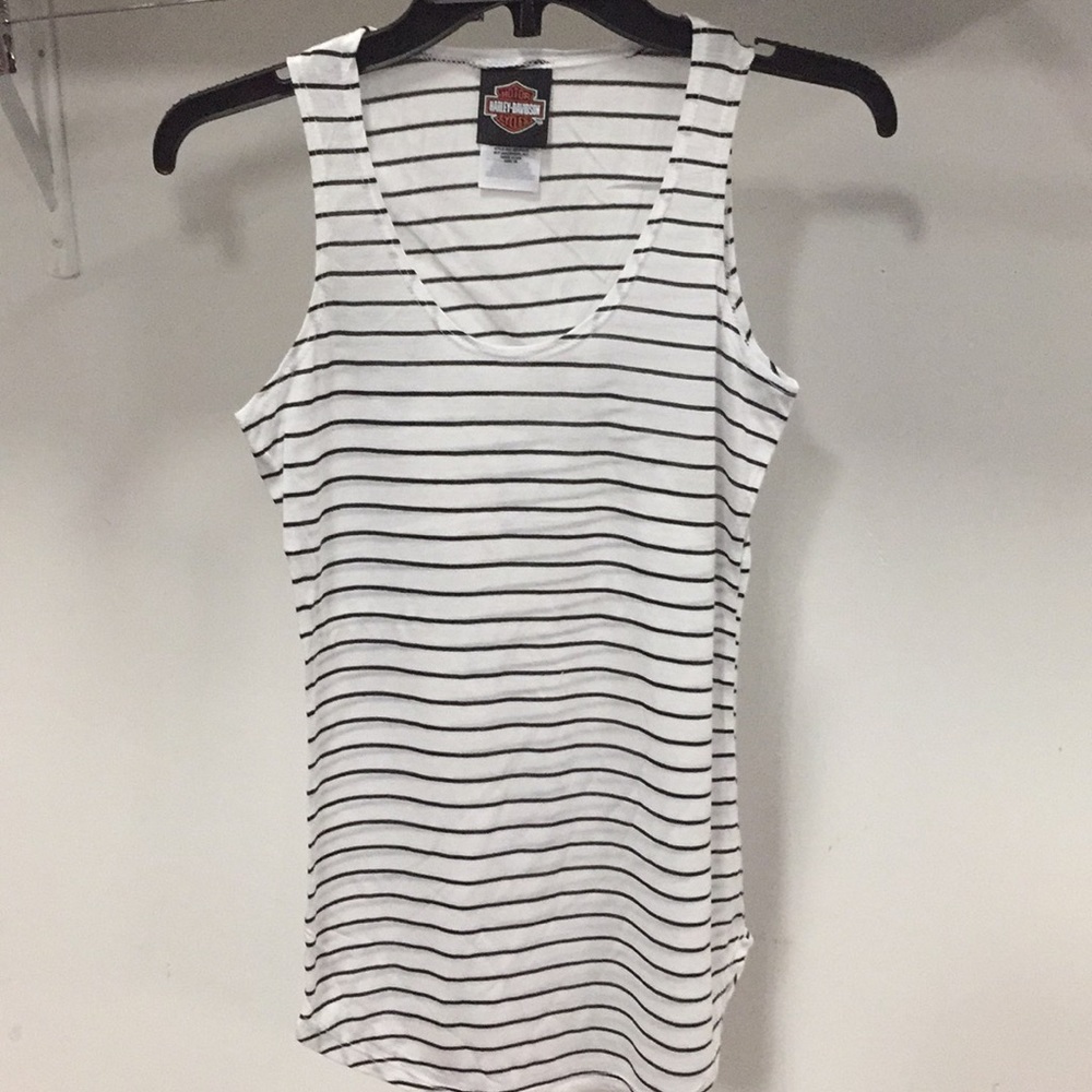 NWOT Harley-Davidson Tank Top Women's Striped Biker Sleeveless Slim Fit XS-2XL